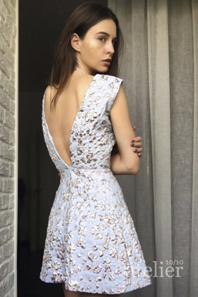 Платье из жаккарда Valentino